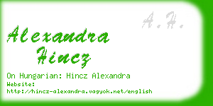 alexandra hincz business card